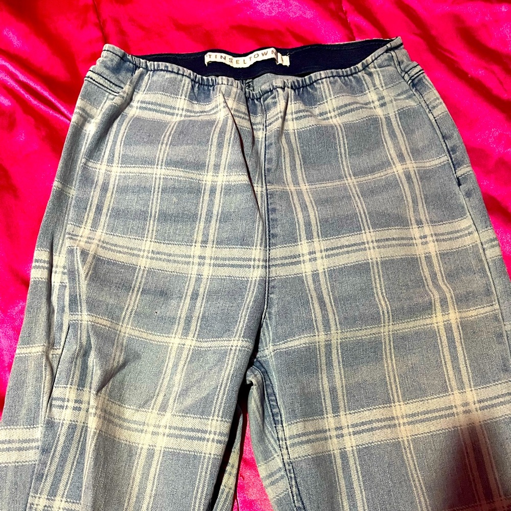 Tinseltown Flare Plaid Pants